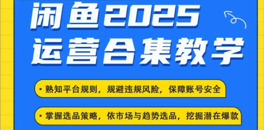 2025闲鱼电商运营全集，2025最新咸鱼玩法-皮皮网创