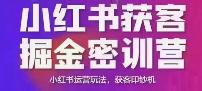 小红书获客掘金线下课，录音+ppt照片，小红书运营玩法，获客印钞机-皮皮网创