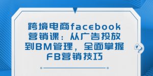 跨境电商facebook营销课：从广告投放到BM管理，全面掌握FB营销技巧-皮皮网创