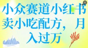 小众赛道小红书卖小吃配方，操作简单，月入过W-皮皮网创