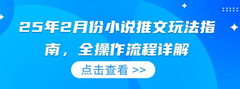 25年2月份小说推文玩法指南，全操作流程详解-皮皮网创