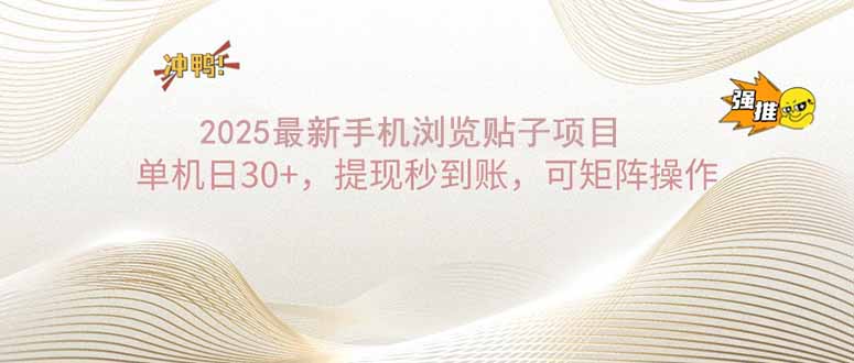 2025手机浏览帖子单机日30+，提现秒到账，可矩阵操作-皮皮网创