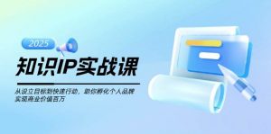 知识IP实战课，从设立目标到快速行动，助你孵化个人品牌，实现商业价值百万-皮皮网创