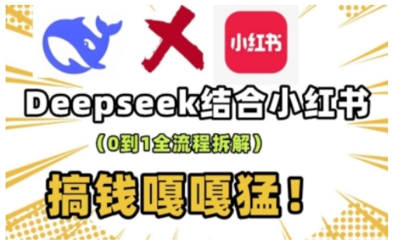 deepseek+小红书打造流量生产线实操课，0到1全流程拆解，搞钱嘎嘎猛-皮皮网创