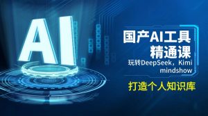 国产AI工具精通课,玩转DeepSeek,Kimi,mindshow,打造个人知识库-皮皮网创
