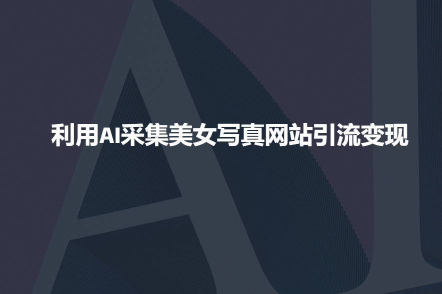 利用AI采集美女写真网站引流变现，引流嘎嘎的-皮皮网创