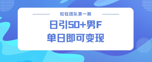 男粉引流新方法不违规，当日即可变现-皮皮网创
