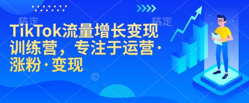 TikTok流量增长变现训练营，专注于运营·涨粉·变现-皮皮网创