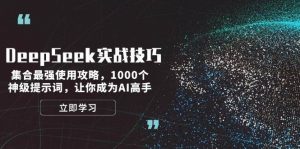DeepSeek实战技巧：集合最强使用攻略，1000个神级提示词，让你成为AI高手-皮皮网创