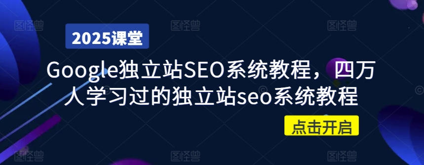 Google独立站SEO系统教程，四万人学习过的独立站seo系统教程-皮皮网创