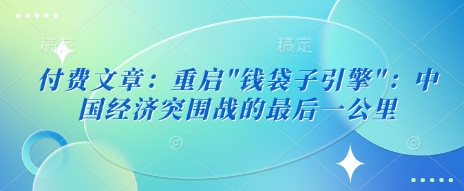 付费文章：重启-皮皮网创
