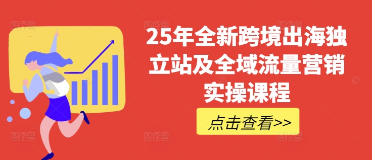 25年全新跨境出海独立站及全域流量营销实操课程，跨境电商独立站TIKTOK全域营销普货特货玩法大全-皮皮网创