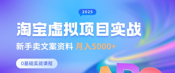 淘宝虚拟项目垂直玩法，新手卖文案资料，月入5k+-皮皮网创