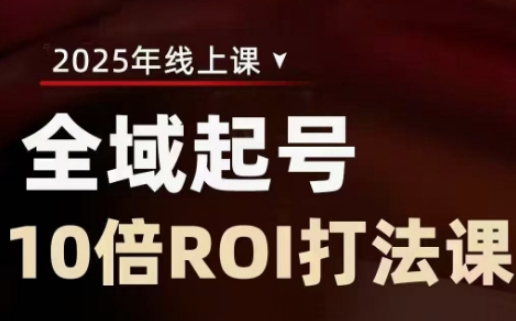 2025全域起号10倍ROI打法课，助你提升直播间的投资回报率-皮皮网创