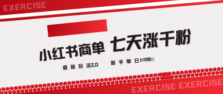小红书商单2.0最新玩法，3天涨千粉单日变现多张-皮皮网创