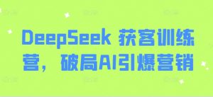 DeepSeek 获客训练营,破局AI引爆营销-皮皮网创
