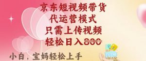 京东短视频带货，2025翻身项目，只需上传视频，单月稳定变现8k+【揭秘】-皮皮网创