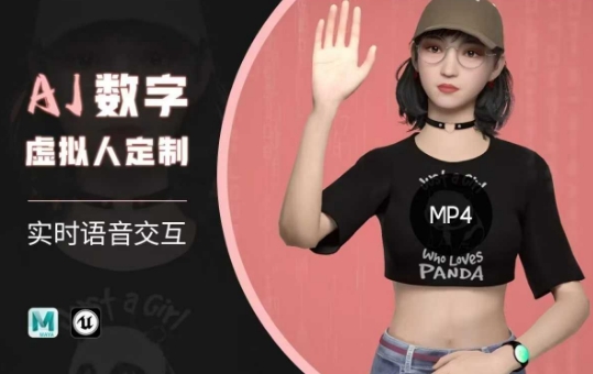 Ai数字人虚拟(智能体)实时语音交互特训营，​自行定制超写实角色AI数字人交互技术-皮皮网创
