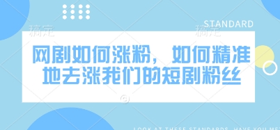 网剧如何涨粉，如何精准地去涨我们的短剧粉丝-皮皮网创