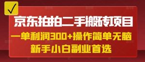 京东拍拍二手搬砖项目，一单纯利润3张，操作简单，小白兼职副业首选-皮皮网创