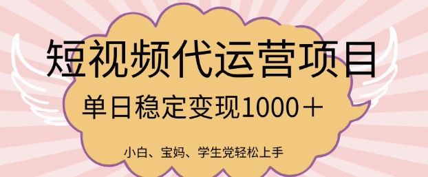 2025最新风口项目，短视频代运营日入多张【揭秘】-皮皮网创