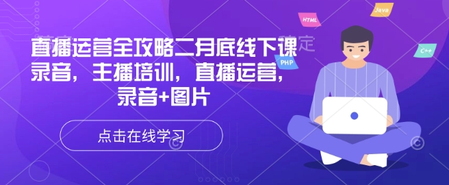 直播运营全攻略二月底线下课录音，主播培训，直播运营，录音+图片-皮皮网创