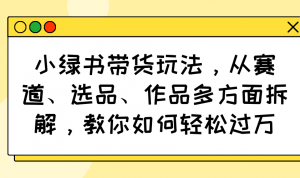 小绿书带货玩法,从赛道、选品、作品多方面拆解,教你如何轻松过万-皮皮网创