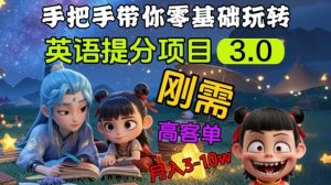 英语提分项目3.0，私域高客单价，刚需，月入3-10个-皮皮网创