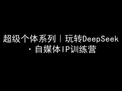 超级个体系列，玩转DeepSeek·自媒体IP训练营，deepseek教程-皮皮网创