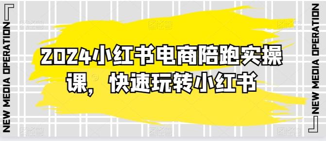 2024小红书电商陪跑实操课，快速玩转小红书，超过20节精细化课程-皮皮网创