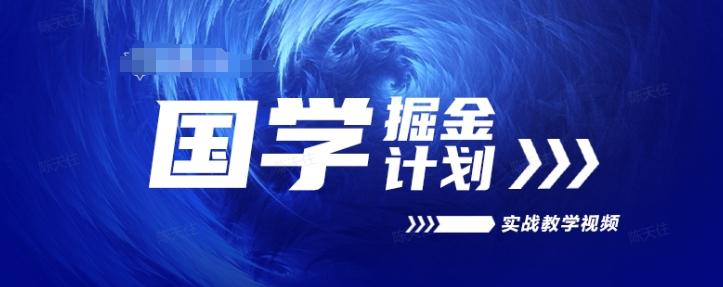 国学掘金计划2024实战教学视频教学，高复购项目长久项目-皮皮网创