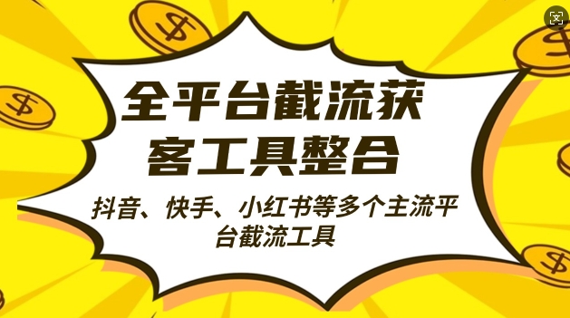 全平台截流获客工县整合全自动引流，日引2000+精准客户【揭秘】-皮皮网创