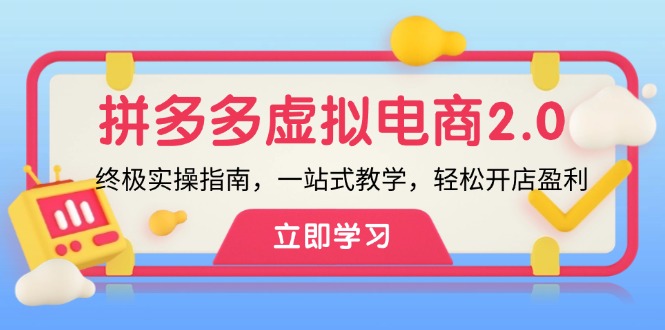 拼多多 虚拟项目-2.0：终极实操指南，一站式教学，轻松开店盈利-皮皮网创