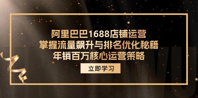 阿里巴巴1688店铺运营，掌握流量飙升与排名优化秘籍 年销百万核心运营策略-皮皮网创