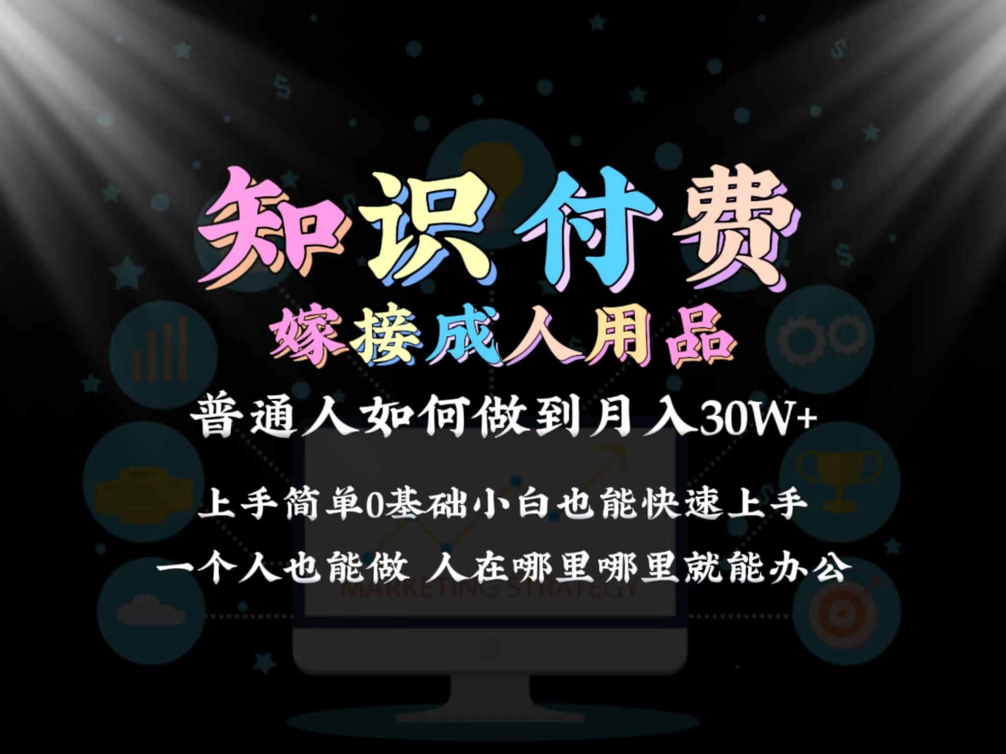 2024普通人做知识付费结合成人用品如何实现单月变现30w 保姆教学1.0-皮皮网创