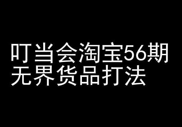 叮当会淘宝56期：无界货品打法-淘宝开店教程-皮皮网创