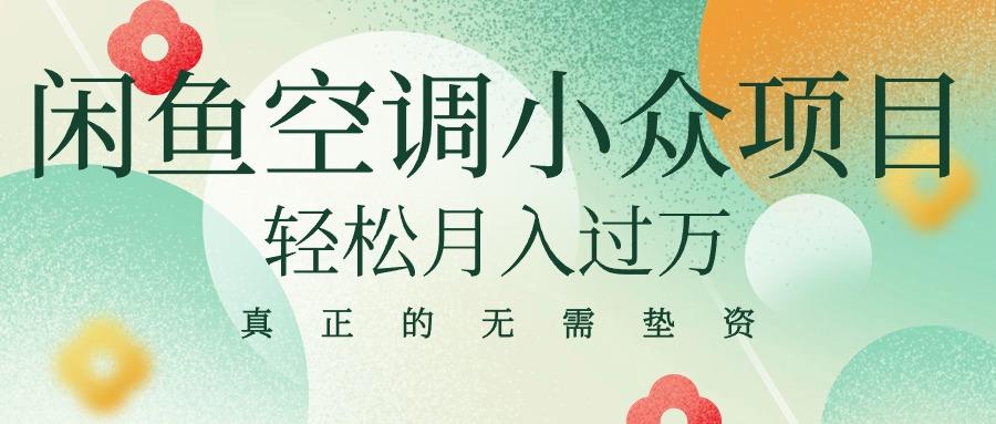 闲鱼卖空调小众项目 轻松月入过万 真正的无需垫资金-皮皮网创