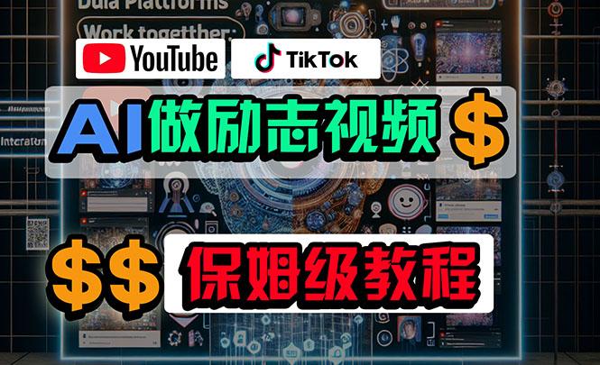 利用AI制作励志视频，在YouTube和TikTok赚钱，小白可做(附工具-皮皮网创