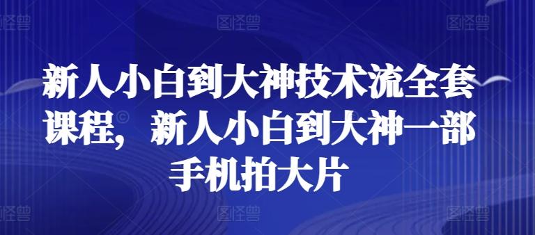 新人小白到大神技术流全套课程，新人小白到大神一部手机拍大片-皮皮网创