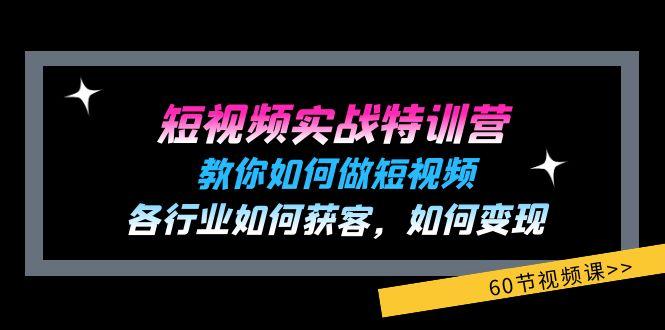 短视频实战特训营：教你如何做短视频，各行业如何获客，如何变现 (60节)-皮皮网创