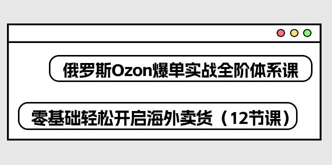 俄罗斯 Ozon-爆单实战全阶体系课，零基础轻松开启海外卖货(12节课-皮皮网创