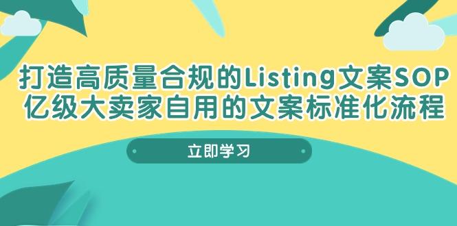 打造高质量合规Listing文案SOP，亿级大卖家自用的文案标准化流程-皮皮网创