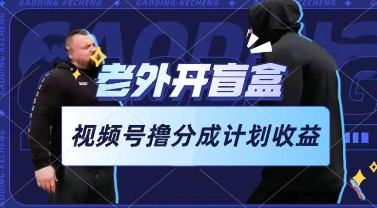 老外开盲盒视频,撸视频号分成计划收益,每天只需一小时,新手小白轻松上手【揭秘】-皮皮网创