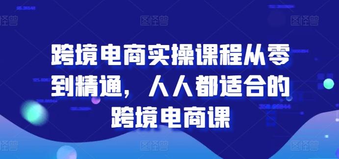 跨境电商实操课程从零到精通，人人都适合的跨境电商课-皮皮网创