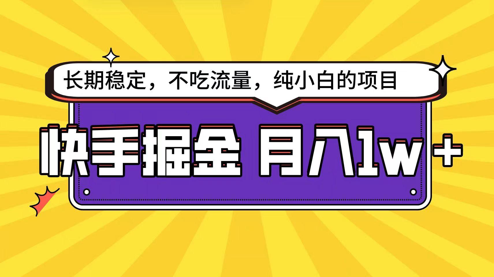 快手超容易变现思路，小白在家也能轻松月入1w+-皮皮网创