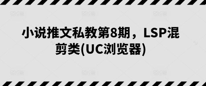 小说推文私教第8期，LSP混剪类(UC浏览器)-皮皮网创