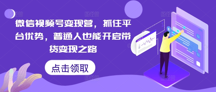 微信视频号变现营，抓住平台优势，普通人也能开启带货变现之路-皮皮网创