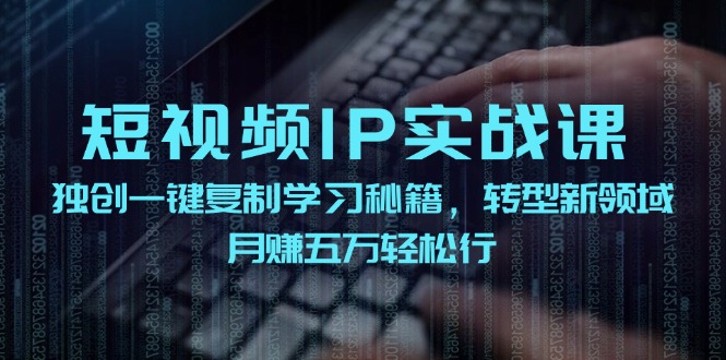 短视频IP实战课，独创一键复制学习秘籍，转战新领域，月赚五万轻松行-皮皮网创