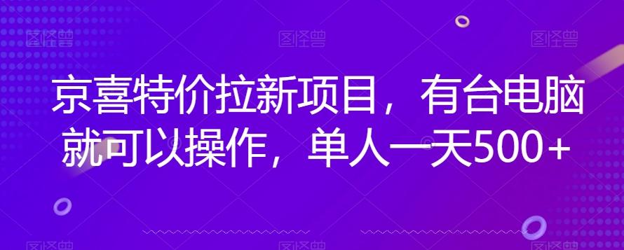 京喜特价拉新新玩法，有台电脑就可以操作，单人一天500+【揭秘】-皮皮网创