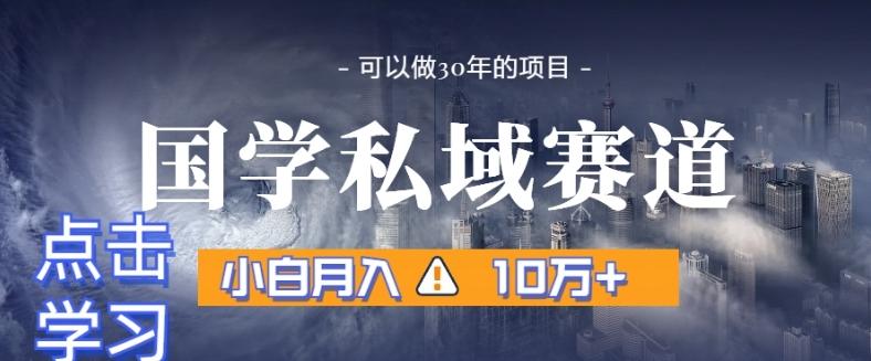 暴力国学私域赛道，小白月入10万+，引流+转化完整流程【揭秘】-皮皮网创